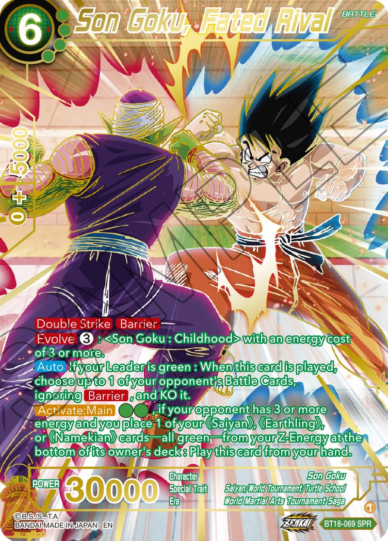 Son Goku, Fated Rival (SPR) (BT18-069) [Dawn of the Z-Legends] Dragon Ball Super