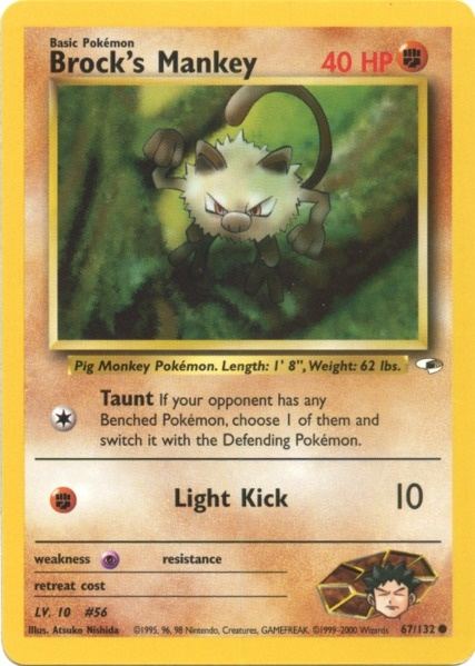 Brock's Mankey (67/132) [Gym Heroes Unlimited] Pokémon