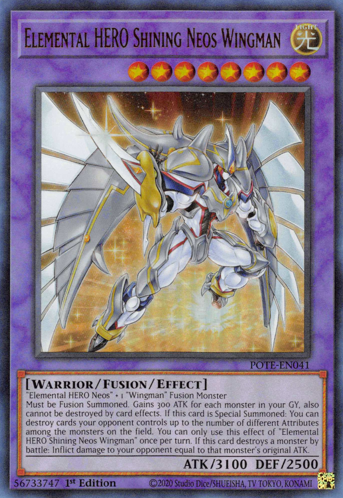 Elemental HERO Shining Neos Wingman [POTE-EN041] Ultra Rare Yu-Gi-Oh!