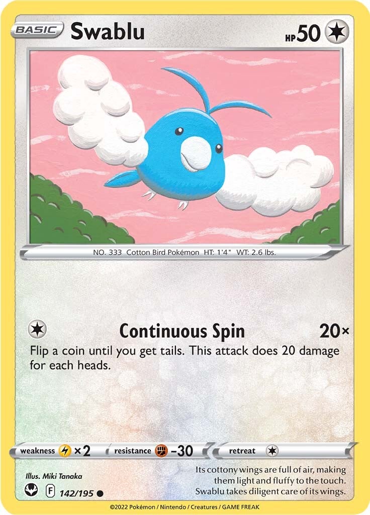 Swablu (142/195) [Sword & Shield: Silver Tempest] Pokémon