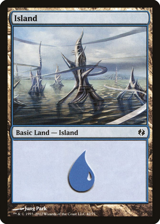 Island (42) [Duel Decks: Venser vs. Koth] Magic: The Gathering