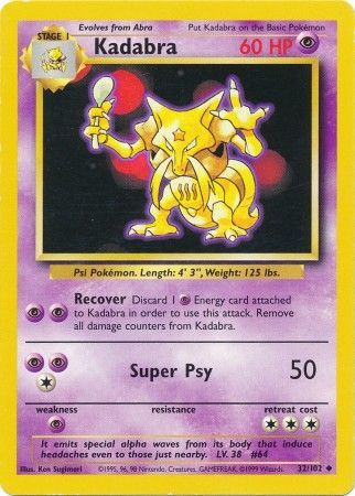Kadabra (32/102) [Base Set Unlimited] Pokémon