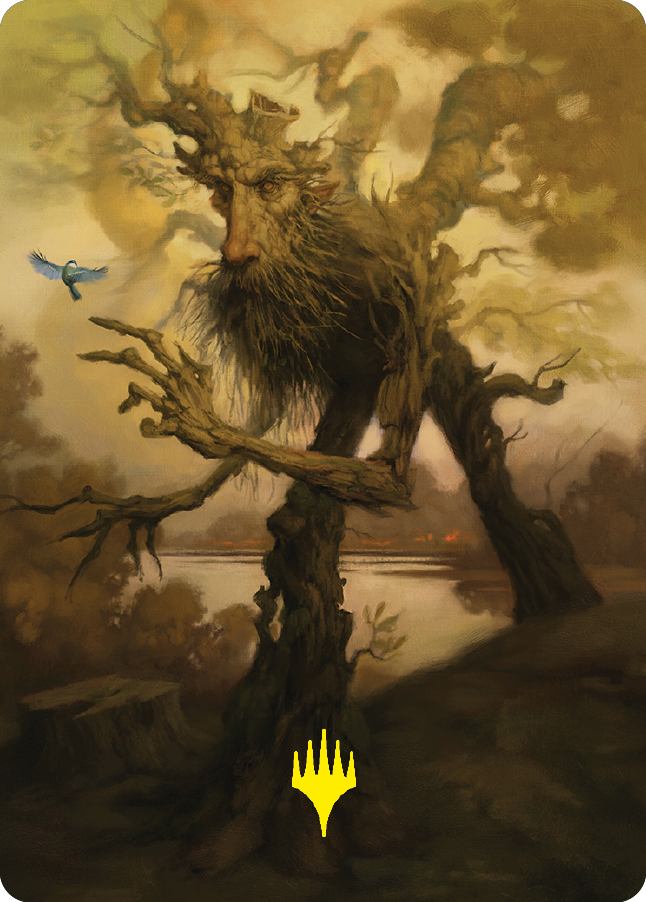 Treefolk Token Art Card (Gold-Stamped Signature) [The Lord of the Rings: Tales of Middle-earth Art Series] Magic: The Gathering