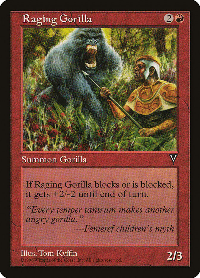 Raging Gorilla [Visions] Magic: The Gathering