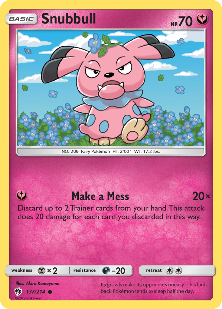 Snubbull (137/214) [Sun & Moon: Lost Thunder] Pokémon