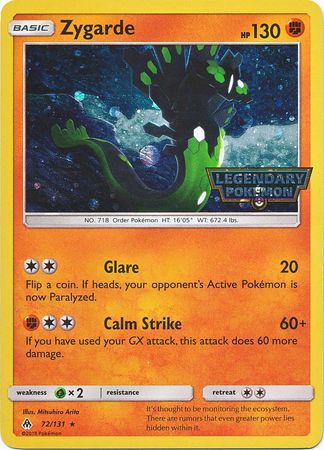 Zygarde (72/131) (Cosmos Holo) [Sun & Moon: Forbidden Light] Pokémon