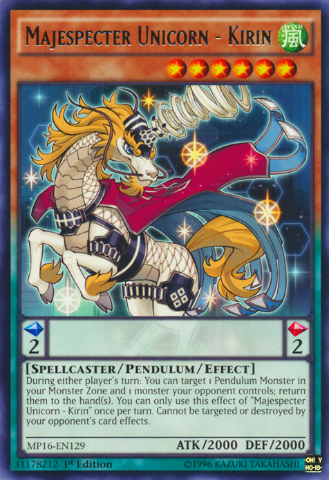 Majespecter Unicorn - Kirin [MP16-EN129] Rare Yu-Gi-Oh!