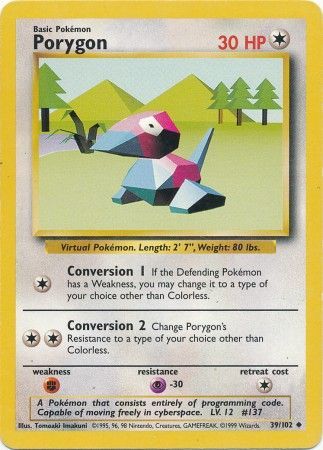 Porygon (39/102) [Base Set Unlimited] Pokémon