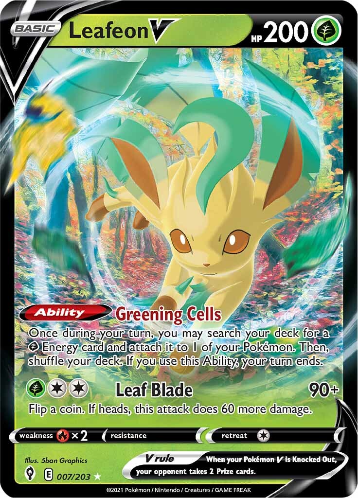 Leafeon V (007/203) [Sword & Shield: Evolving Skies] Pokémon