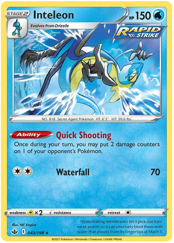 Inteleon (043/198) (Theme Deck Exclusive) [Sword & Shield: Chilling Reign] Pokémon