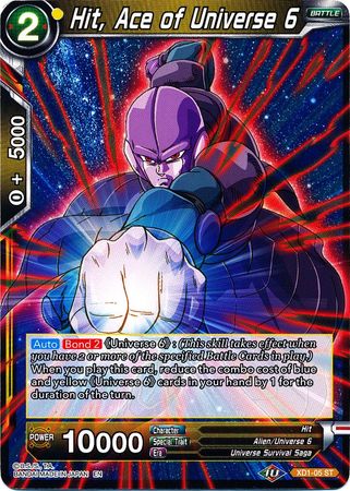 Hit, Ace of Universe 6 (XD1-05) [Assault of the Saiyans] Dragon Ball Super