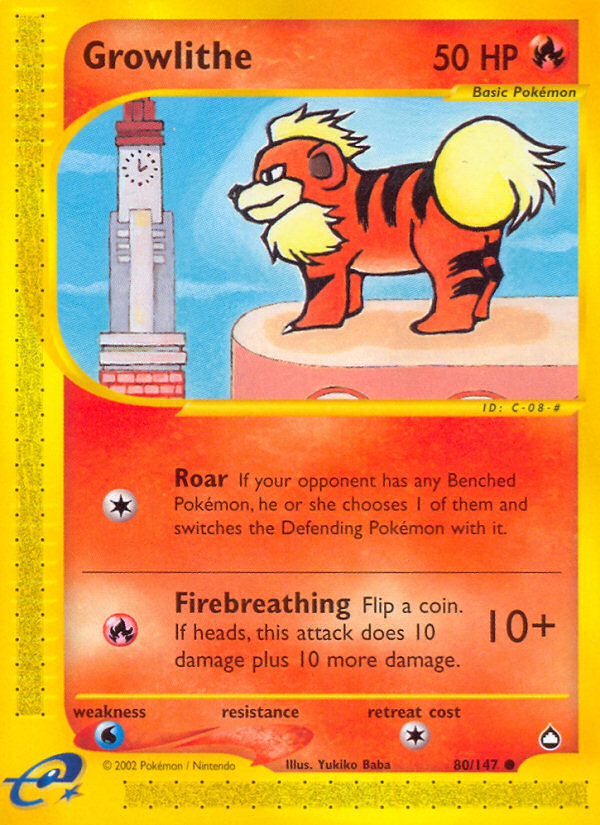 Growlithe (80/147) [Aquapolis] Pokémon