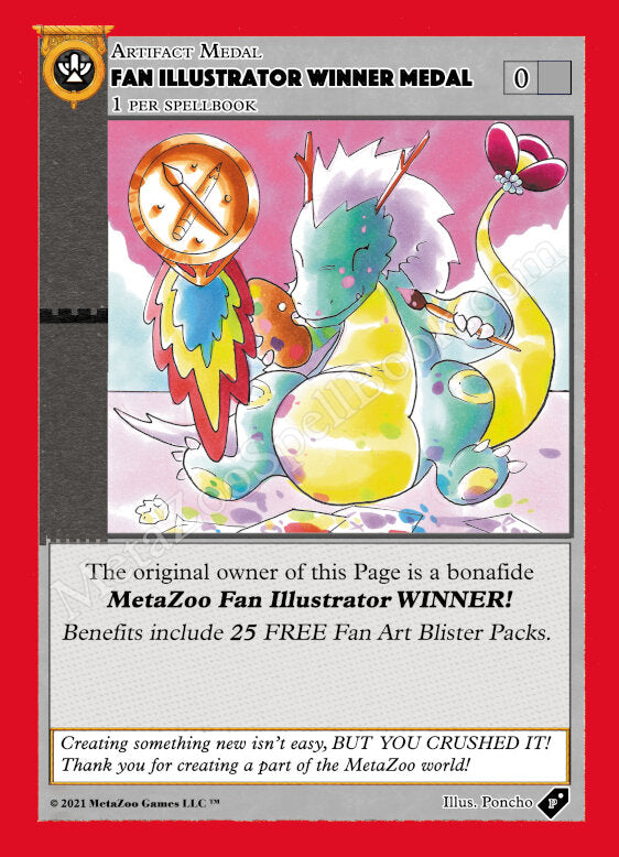 Fan Illustrator Winner Medal [Medals] Metazoo