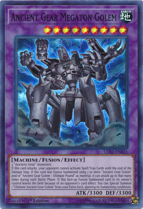 Ancient Gear Megaton Golem [LED2-EN031] Super Rare Yu-Gi-Oh!