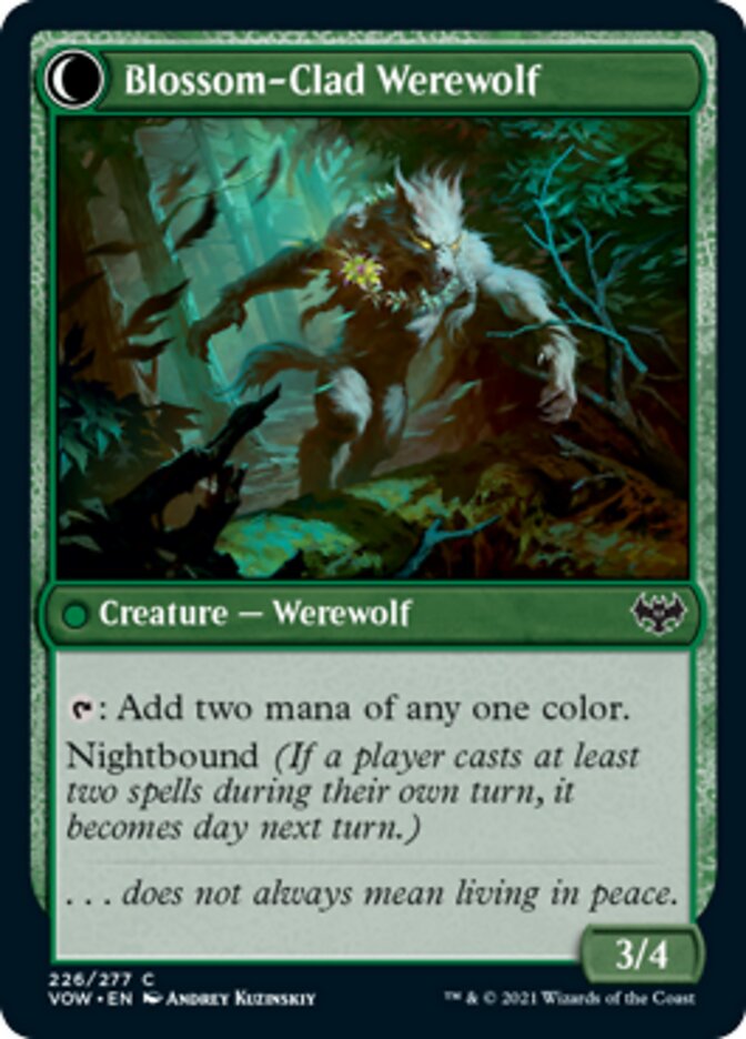 Weaver of Blossoms // Blossom-Clad Werewolf [Innistrad: Crimson Vow] Magic: The Gathering