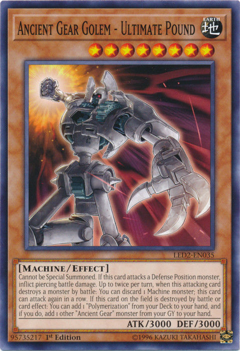 Ancient Gear Golem - Ultimate Pound [LED2-EN035] Common Yu-Gi-Oh!