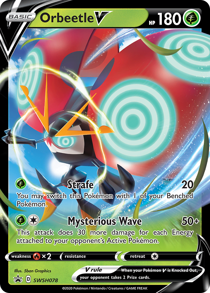 Orbeetle V (SWSH078) (Jumbo Card) [Sword & Shield: Black Star Promos] Pokémon