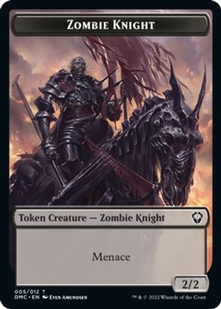 Zombie Knight // Goblin Double-Sided Token [Dominaria United Commander Tokens] Magic: The Gathering