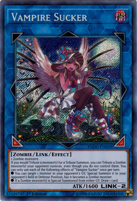 Vampire Sucker [FLOD-EN050] Secret Rare Yu-Gi-Oh!