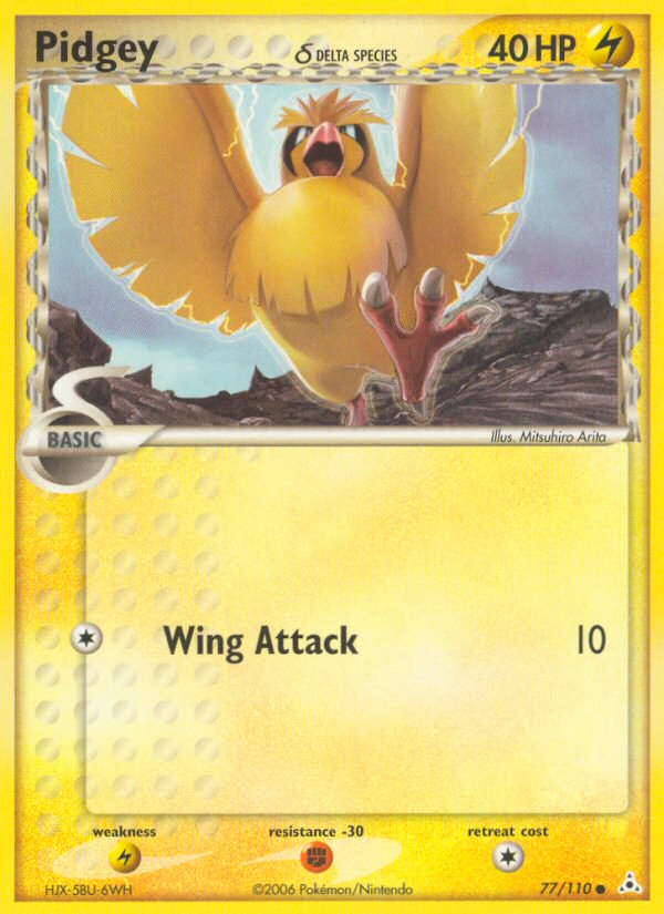 Pidgey (77/110) (Delta Species) [EX: Holon Phantoms] Pokémon