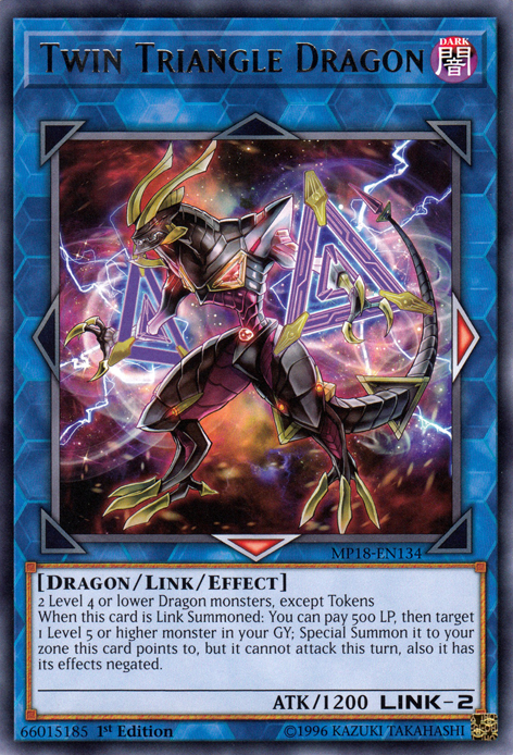 Twin Triangle Dragon [MP18-EN134] Rare Yu-Gi-Oh!