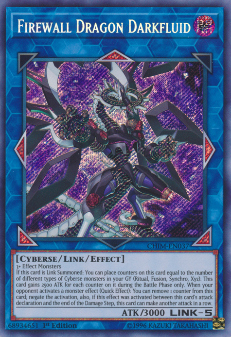 Firewall Dragon Darkfluid [CHIM-EN037] Secret Rare Yu-Gi-Oh!