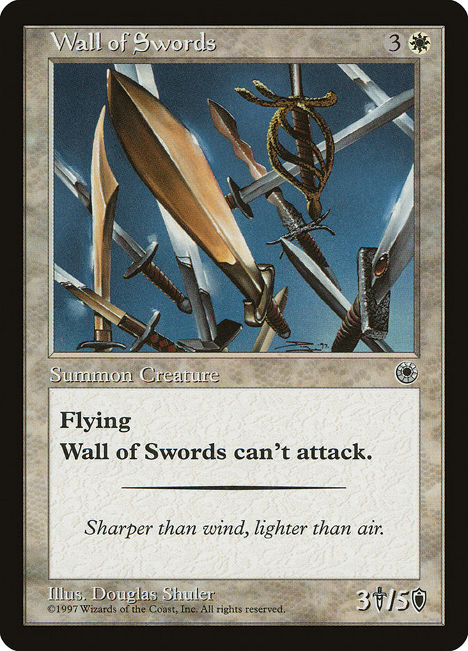 Wall of Swords [Portal] Magic: The Gathering