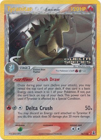 Tyranitar (16/113) (Delta Species) (Stamped) [EX: Delta Species] Pokémon