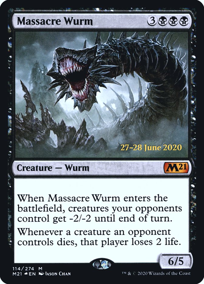 Massacre Wurm [Core Set 2021 Prerelease Promos] Magic: The Gathering