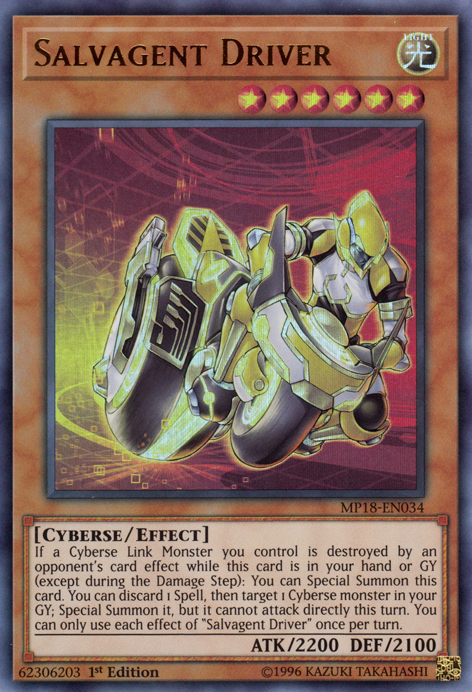 Salvagent Driver [MP18-EN034] Ultra Rare Yu-Gi-Oh!