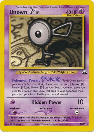 Unown [F] (48/75) [Neo Discovery Unlimited] Pokémon