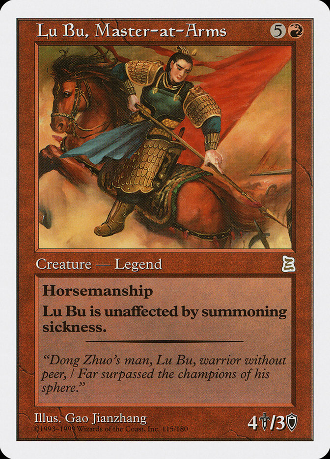 Lu Bu, Master-at-Arms [Portal Three Kingdoms] Magic: The Gathering