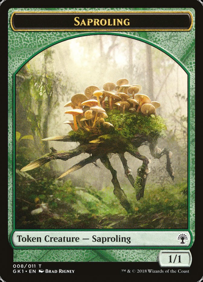 Voja // Saproling Double-Sided Token [Guilds of Ravnica Guild Kit Tokens] Magic: The Gathering