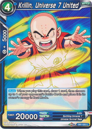 Krillin, Universe 7 United (DB1-025) [Dragon Brawl] Dragon Ball Super