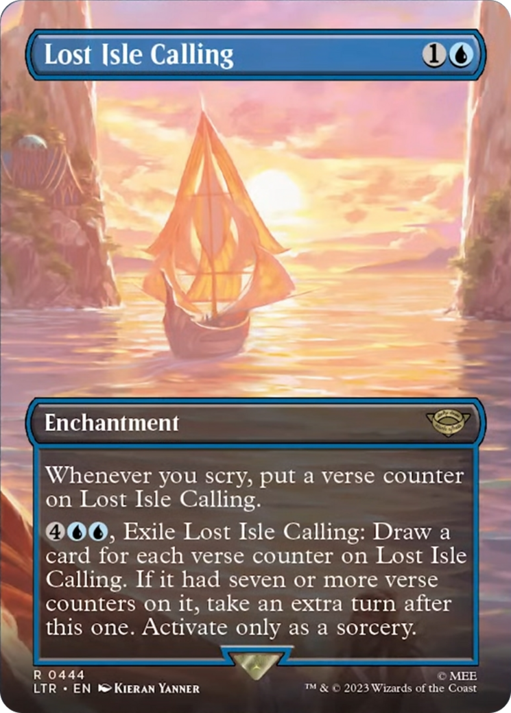 Lost Isle Calling (Borderless Alternate Art) [The Lord of the Rings: Tales of Middle-Earth] Magic: The Gathering