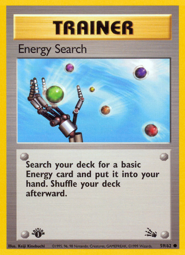 Energy Search (59/62) [Fossil 1st Edition] Pokémon