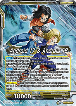 Android 17 & Android 18 // Android 17 & Android 18, Harbingers of Calamity (Uncommon) (BT13-092) [Supreme Rivalry] Dragon Ball Super