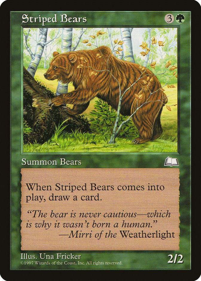 Striped Bears [Weatherlight] Magic: The Gathering