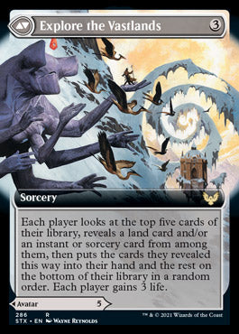 Wandering Archaic // Explore the Vastlands (Extended Art) [Strixhaven: School of Mages] Magic: The Gathering