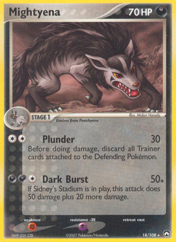 Mightyena (18/108) (Theme Deck Exclusive) [EX: Power Keepers] Pokémon