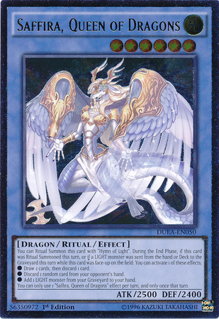 Saffira, Queen of Dragons (UTR) [DUEA-EN050] Ultimate Rare Yu-Gi-Oh!