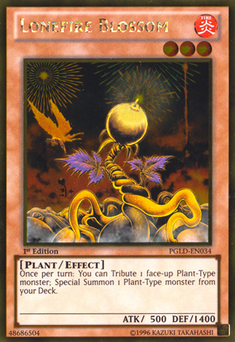 Lonefire Blossom [PGLD-EN034] Gold Rare Yu-Gi-Oh!