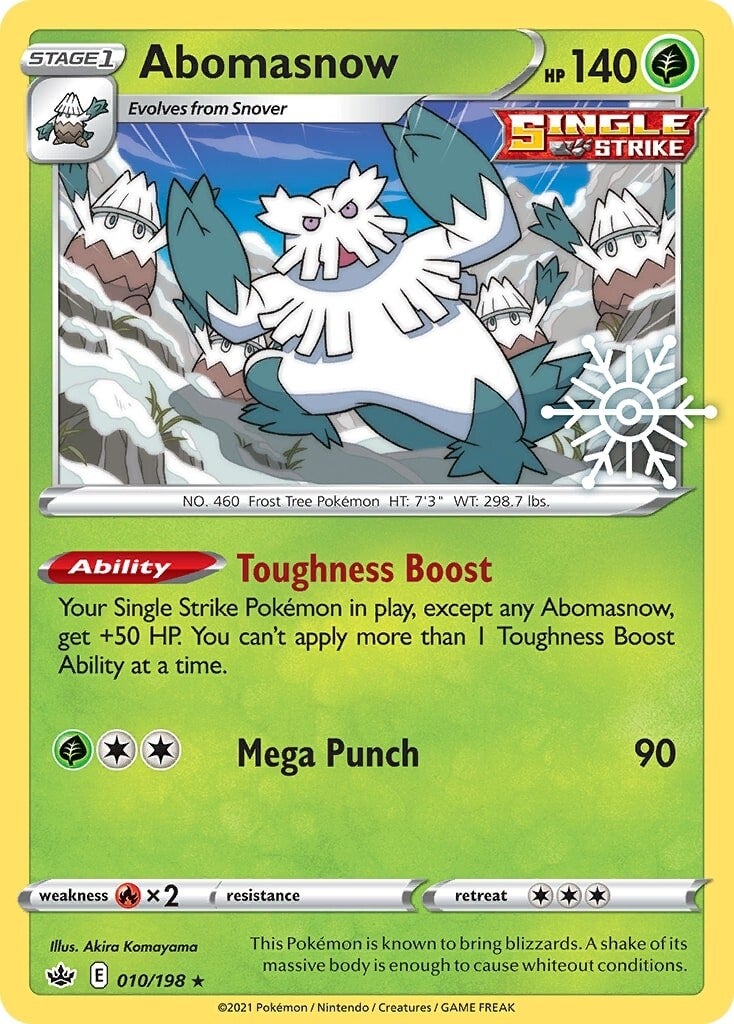 Abomasnow (010/198) (Holiday Calendar) [Sword & Shield: Chilling Reign] Pokémon