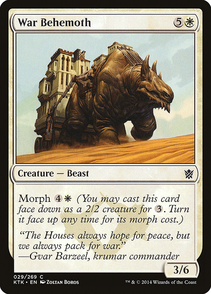 War Behemoth [Khans of Tarkir] Magic: The Gathering