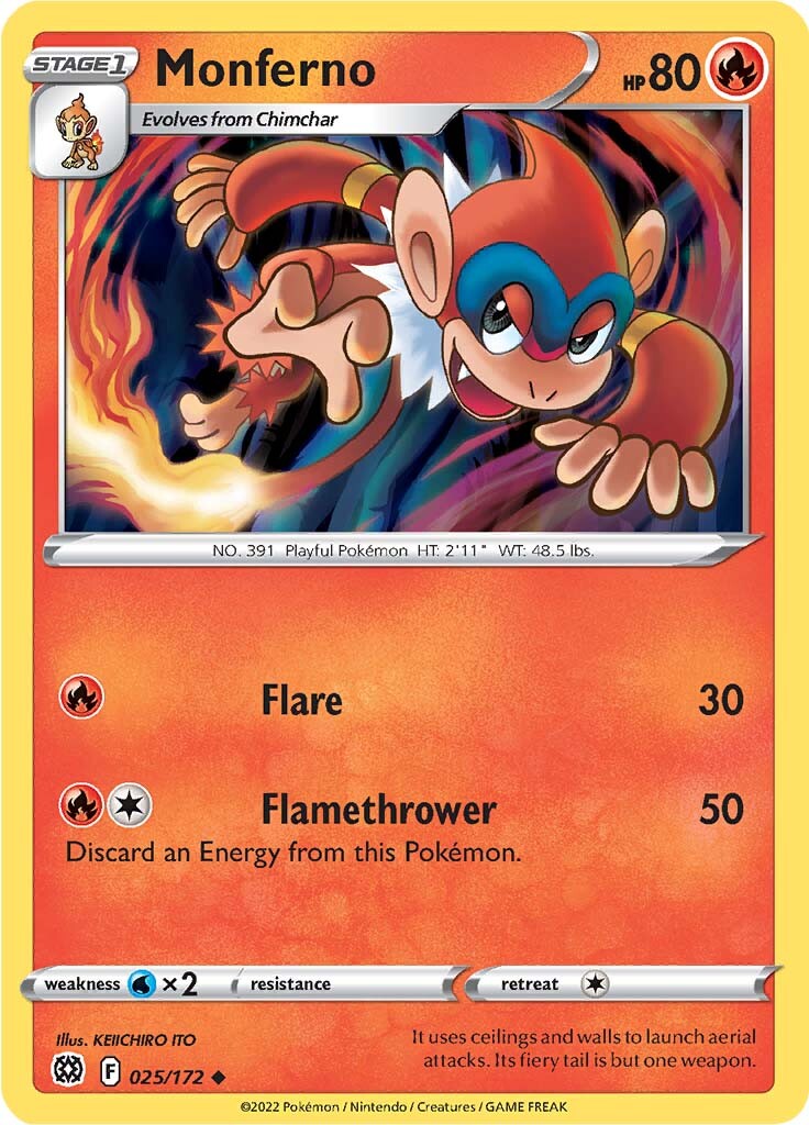 Monferno (025/172) [Sword & Shield: Brilliant Stars] Pokémon