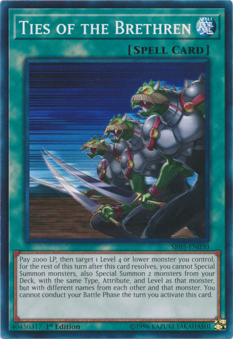 Ties of the Brethren [SR05-EN030] Common Yu-Gi-Oh!