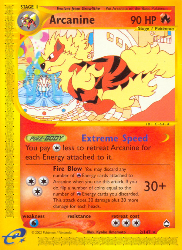 Arcanine (2/147) [Aquapolis] Pokémon