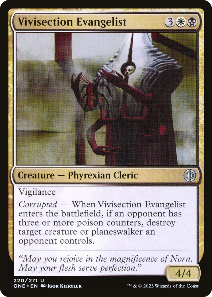 Vivisection Evangelist [Phyrexia: All Will Be One] Magic: The Gathering