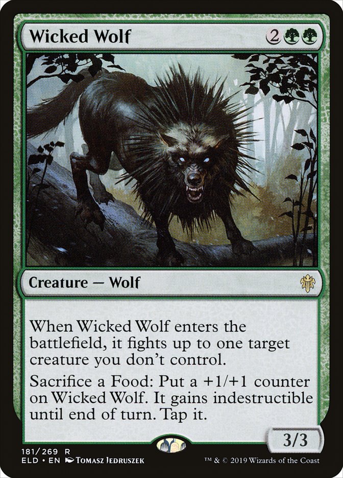 Wicked Wolf [Throne of Eldraine] Magic: The Gathering