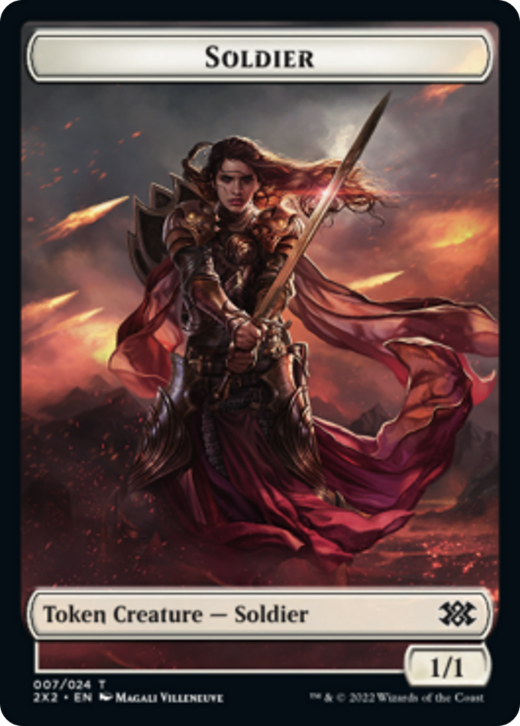 Zombie // Soldier Double-Sided Token [Double Masters 2022 Tokens] Magic: The Gathering